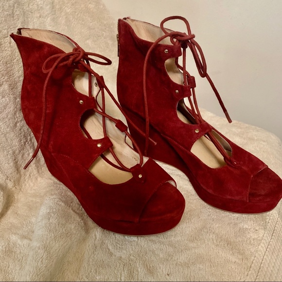 Free People - Three Wishes Lace Up Wedge - Picture 2 of 8